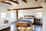 Beige and White Cowhide Rug #B9996