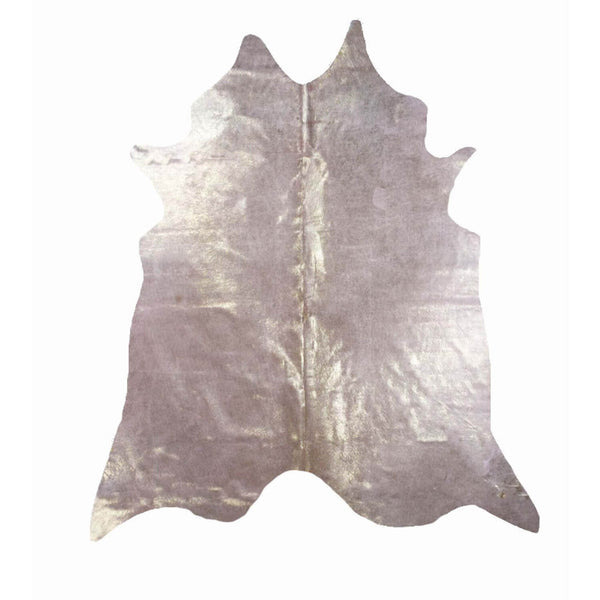 Pink with Gold Frost X-Large Brazilian Cowhide Rug 6'0H x 7'5 W #1001PNKGF by Hudson Hides