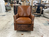 Bonham Cowhide Swivel Glider