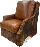 Bonham Cowhide Swivel Glider