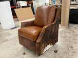 Bonham Cowhide Swivel Glider