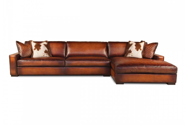 Eleanor Rigby Urban Cowboy Sectional (Sofa + Chaise)