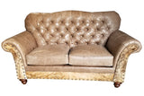 Grey Rock Tufted Love Seat