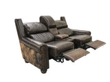 Rustic Lodge Double Reclining Theater Love Seat