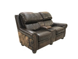 Rustic Lodge Double Reclining Theater Love Seat