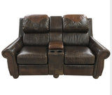Rustic Lodge Double Reclining Theater Love Seat