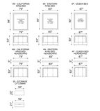 Eleanor Rigby Granada 4P Queen Bed