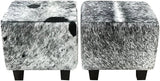 Cowhide Cube Longhorn Black & White Speckle