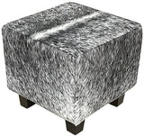 Cowhide Cube Longhorn Black & White Speckle