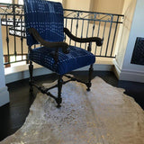 Gold Metallic Grey Cowhide