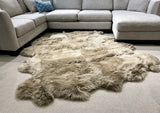 Taupe New Zealand Sheepskin 8-Pelt 6' x 7' by Hudson Hides