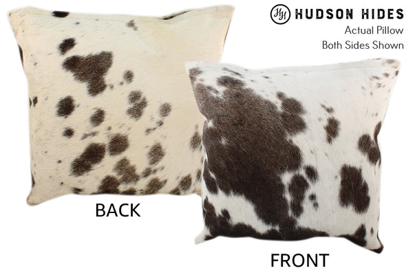 Salt and Pepper Brown Cowhide Pillow #10800