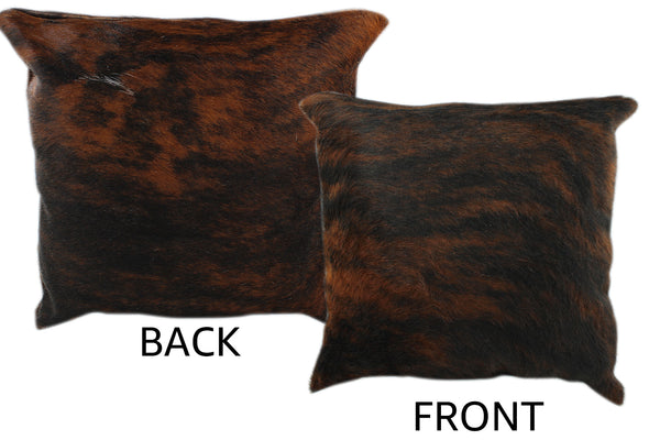 Dark Brindle Cowhide Pillow #11184