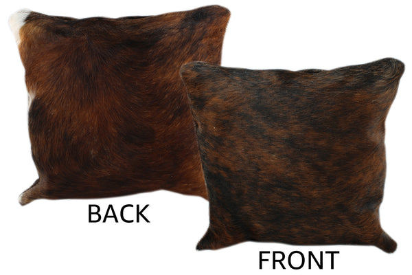 Dark Brindle Cowhide Pillow #11188