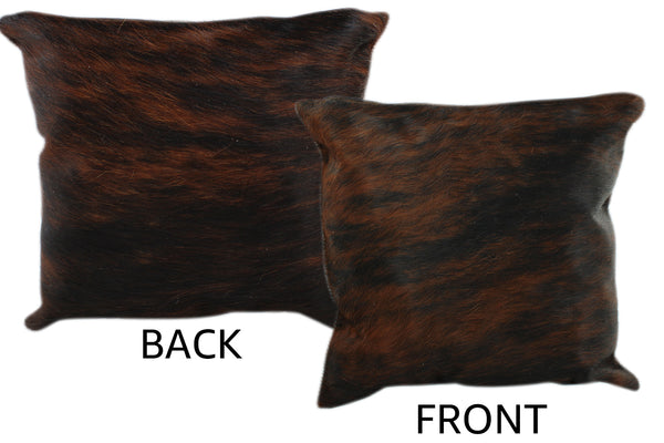 Dark Brindle Cowhide Pillow #11193