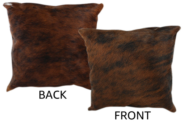 Dark Brindle Cowhide Pillow #11197