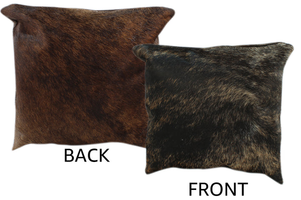 Dark Brindle Cowhide Pillow #11199