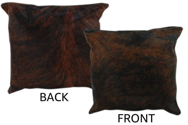 Dark Brindle Cowhide Pillow #11203