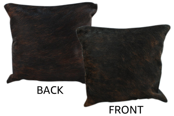 Dark Brindle Cowhide Pillow #11207