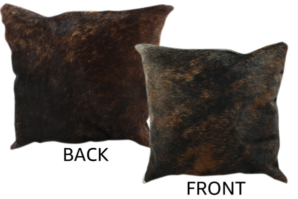 Dark Brindle Cowhide Pillow #11218
