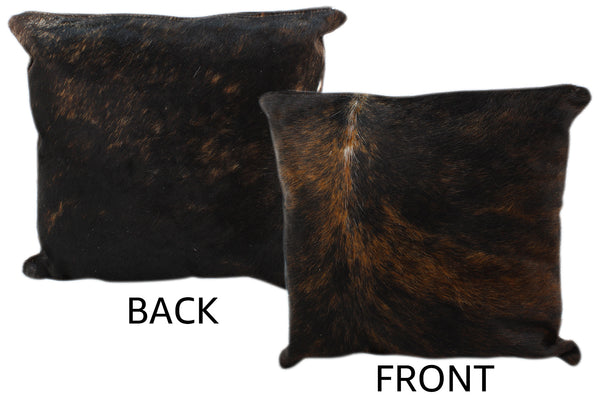 Dark Brindle Cowhide Pillow #11273