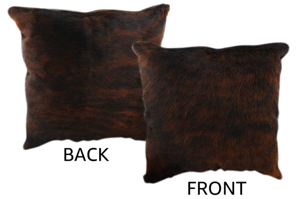 Dark Brindle Cowhide Pillow #11335