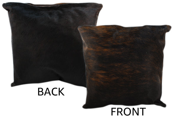 Dark Brindle Cowhide Pillow #11337