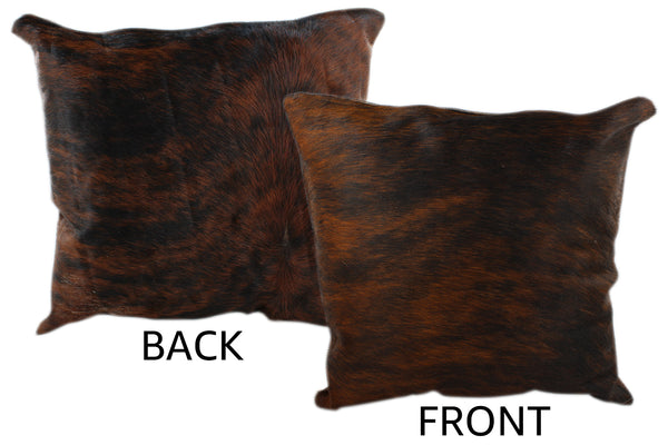Dark Brindle Cowhide Pillow #11339