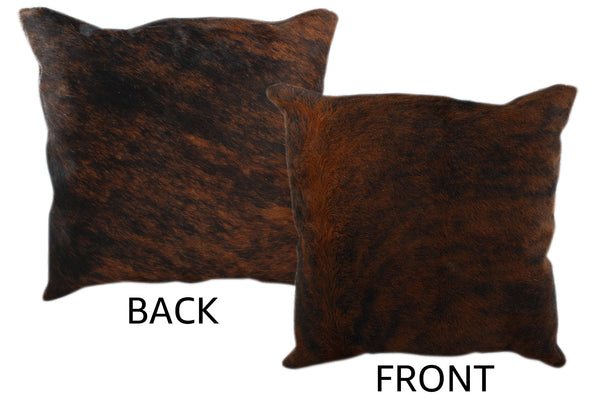 Dark Brindle Cowhide Pillow #11366