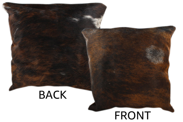 Dark Brindle Cowhide Pillow #11371