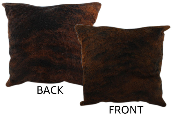 Dark Brindle Cowhide Pillow #11387