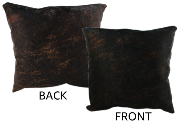 Dark Brindle Cowhide Pillow #11393