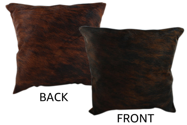 Dark Brindle Cowhide Pillow #11484