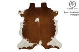 Brown And White Cowhide Rug #11691