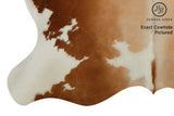 Brown And White Cowhide Rug #11776