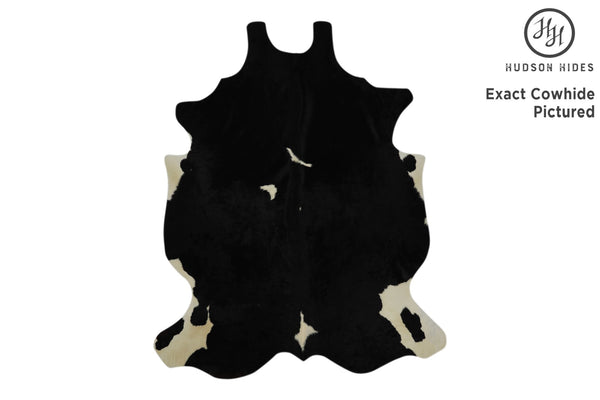 Black and White XX-Large European Cowhide Rug 8'3"H x 6'8"W #11877 by Hudson Hides