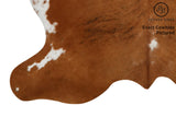 Brown And White Regular Cowhide Rug #12021