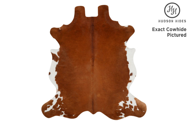 Brown And White Regular Cowhide Rug #12097