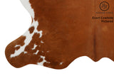 Brown And White Regular Cowhide Rug #12097