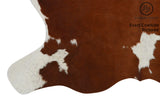 Brown And White Cowhide Rug #12160
