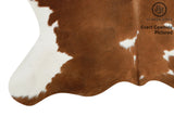 Brown And White Cowhide Rug #12166