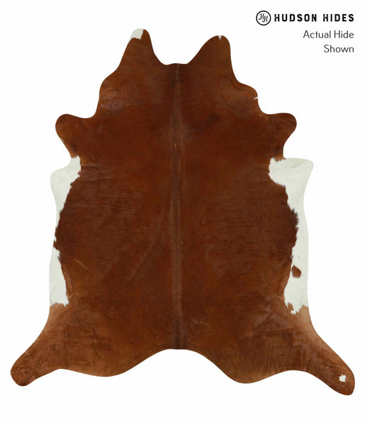 Brown and White Regular Cowhide Rug #12325