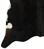 Solid Black Cowhide Rug #12343