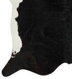 Solid Black Cowhide Rug #12344