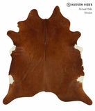 Solid Brown Cowhide Rug #12345