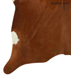 Solid Brown Cowhide Rug #12345