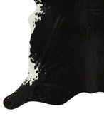 Solid Black Cowhide Rug #12356