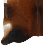 Brown with Red Cowhide Rug #12398