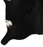 Solid Black Cowhide Rug #12410