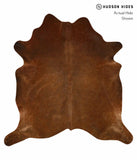 Solid Brown Cowhide Rug #12415